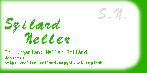 szilard neller business card